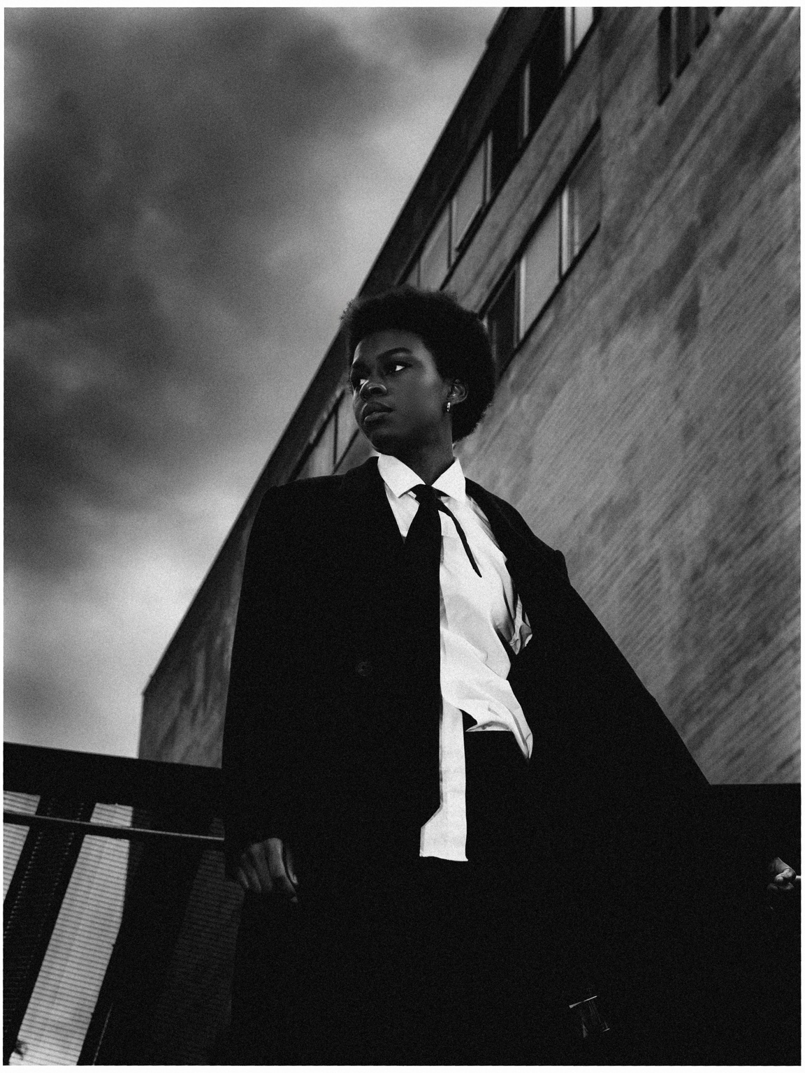 Editorial portrait in black and white